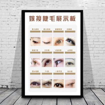 Eyelash graft display poster pattern embroidered eyebrow image advertising design eyelash promotional picture beauty salon wall hanging painting