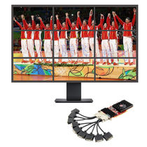 9-screen graphics card DVI HDMI gift line large screen splicing TV Wall dedicated one-drag nine-screen nine-screen graphics card