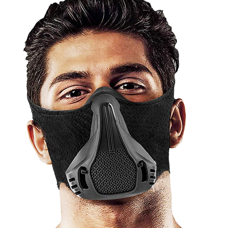 Oxygen barrier mask simulates plateau high altitude cardiopulmonary fitness running mask low aerobic anaerobic training mask