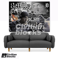 West Coast Chicano Amold school Flower character hip-hop gangster hardcore background cloth