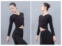 Modal yoga suit belly dance jacket dance practice pants cross top sexy modern dance suit