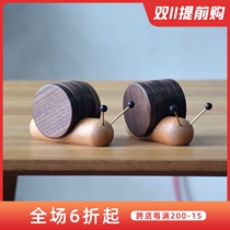 Fanhan solid wood coaster creative cute non-slip anti-hot four cup holder household tea ceremony ornaments tea set tea cup mat