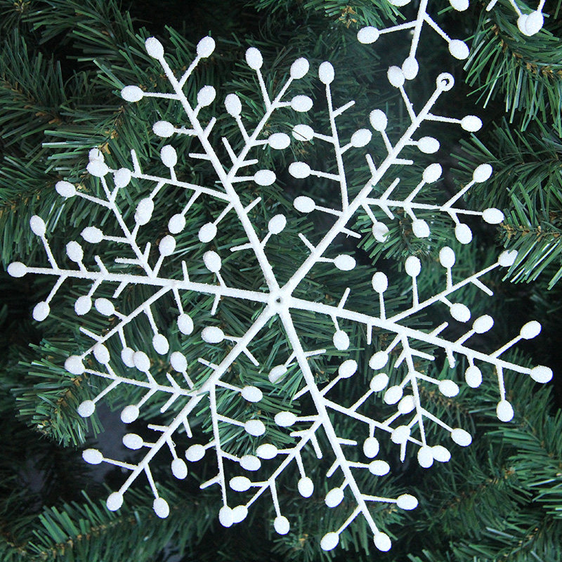 雪花套装 钻石粉圣诞树装饰品挂件创意舞台布置节日礼品" width="100%