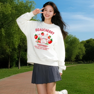 连帽卫衣女2025新款女款新款女士早秋秋季纯色刺绣款