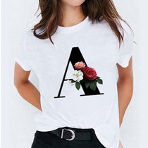 2021 New Women T-shirts 26 Letter Printed Vogue Harajuku Top