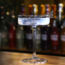 New Flat lead-free crystal cross-cut dry martini Margaret classical cocktail glass KTV champagne glass