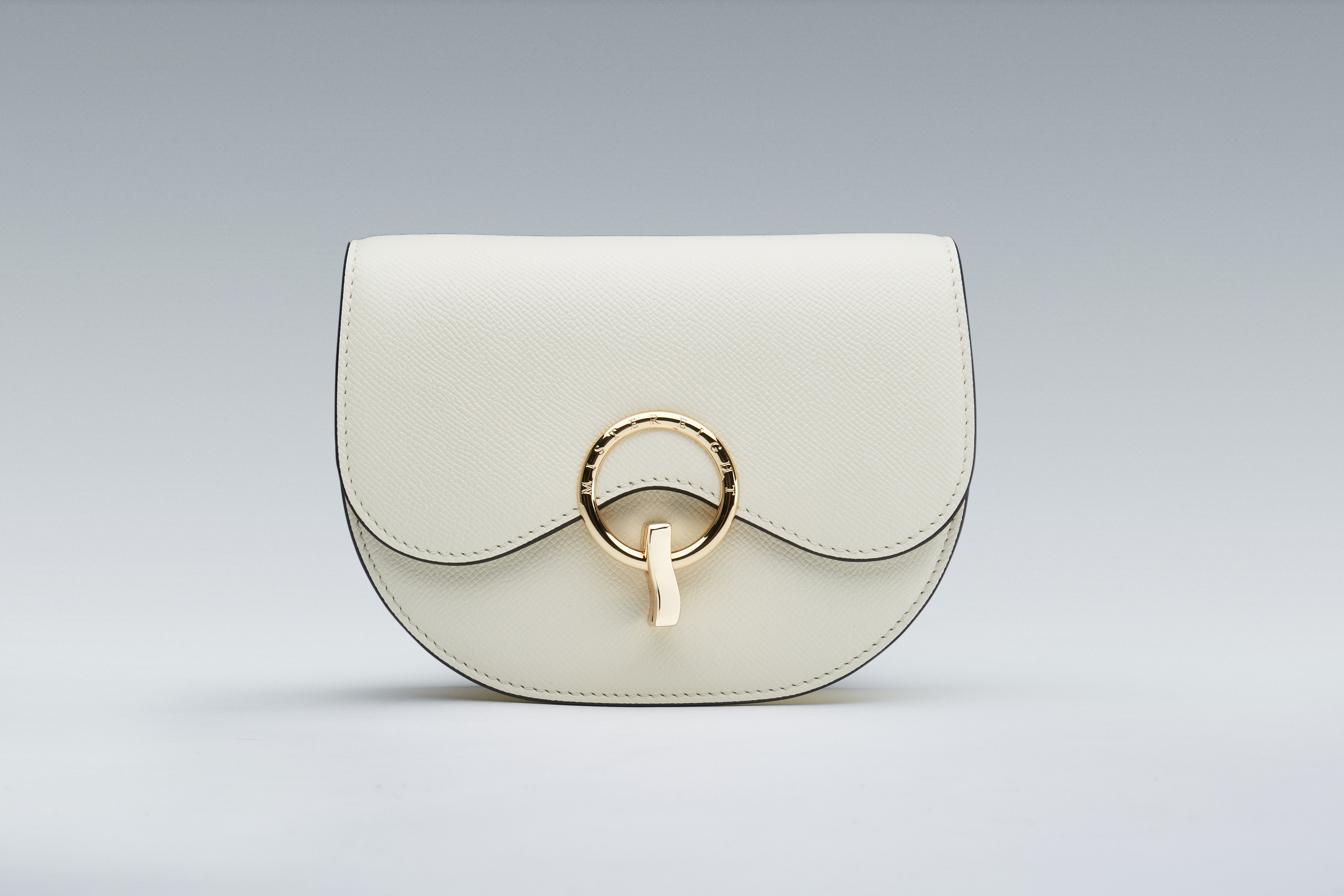 mistereightbesse系列白色头层牛皮迷你小包腰包斜挎包