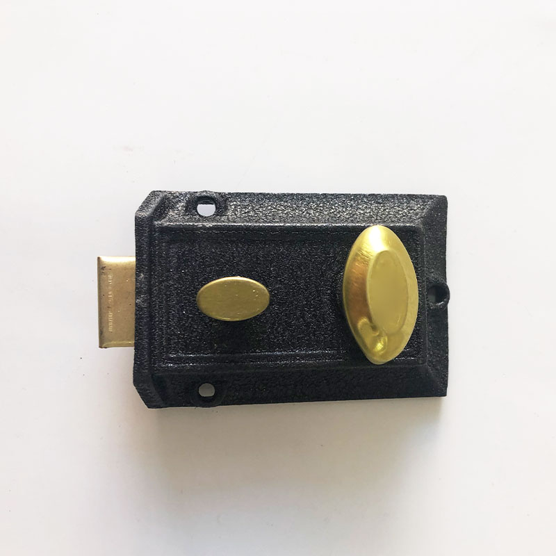 牛头锁6140 老式木门锁 弹簧锁 外装门锁 二保险门锁