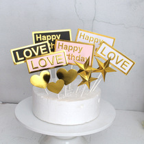 High-end Solid Cake Inserts Birthday Cake Decoration Baking Supplies Birthday Inserts Party Supplies