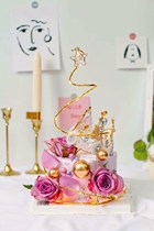 Cake decoration pendulum piece pure handmade to make whole round pearl crown ultra shiny with light noble pearl crown decor
