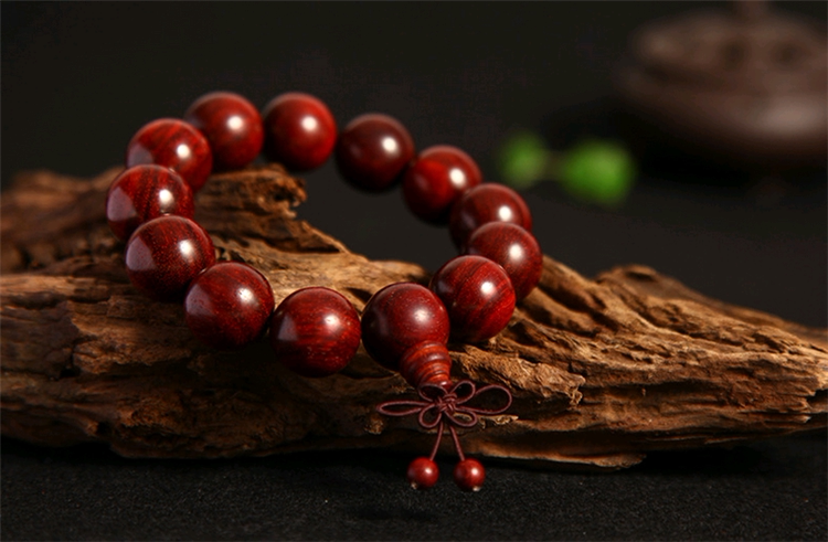 印度小叶紫檀手串2.0佛珠满金星老料赞比亚血檀手串108颗男女手链