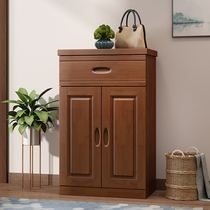 Shoe cabinet household door space-saving small locker Modern Chinese solid wood breathable 60 cm door storage cabinet