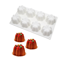 French dessert 8 with small flower silicone mousse cake mold DIY baking mold chiffon cake Net red silicone mold