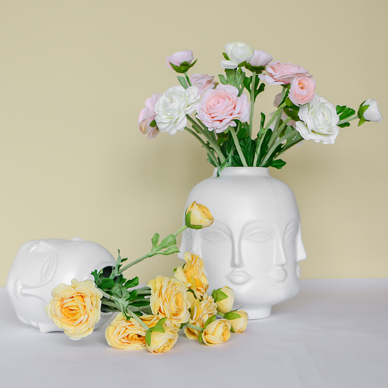 Contracted the Nordic polyhedral face art ceramic vases, flower arrangement to decorate the sitting room porch creative table flower implement furnishing articles