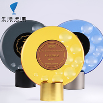 Liuli Medal Customized Licensee Medal Customized Corporate Gift Making Lettering Souvenir Glass Trophy Customized