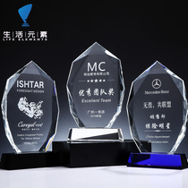Crystal Trophy Customized Competition Medal Authorization Brand Customized Metal Trophy Making Crystal listing