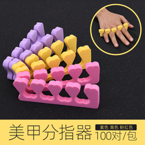 Medecine disposable sub-finger Han style sea cotton away from hand toe orange wood stick point drill foam block beauty salon special supplies