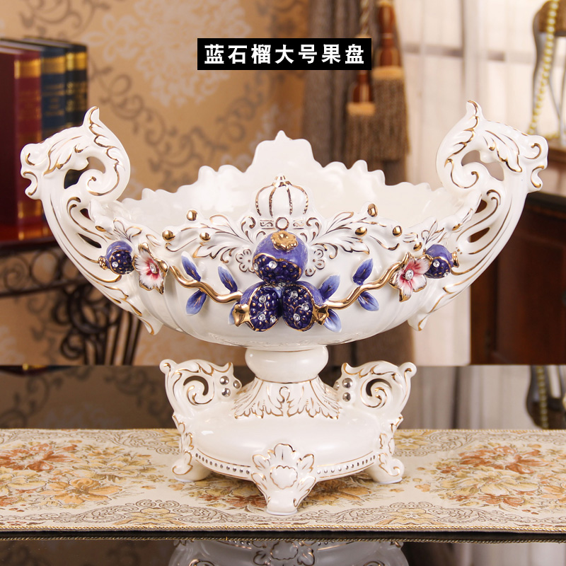 Ou compote three - piece large home sitting room tea table furnishing articles suit creative wedding present ceramic fruit bowl