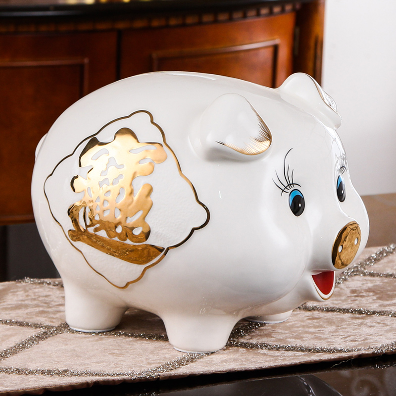 SAN road fort European ceramic pig can money of a pair of children bedroom furnishing articles piggy Banks sitting room adornment creative gifts