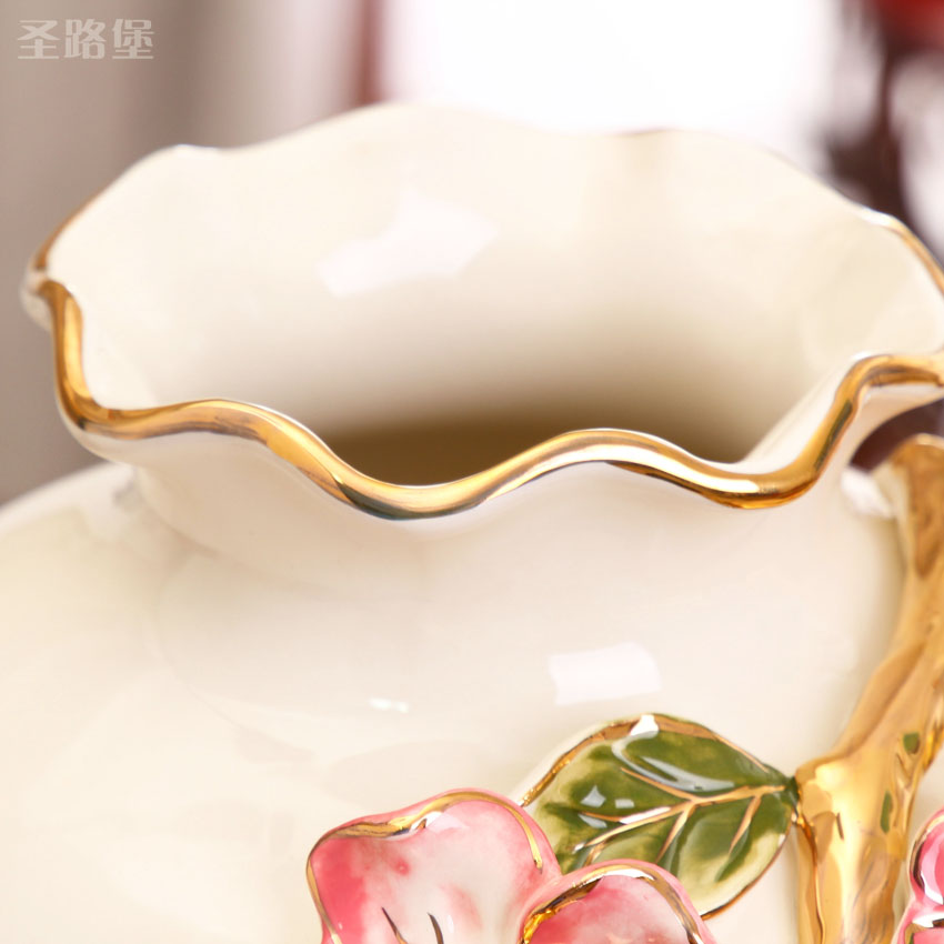 The new European creative ceramic vase furnishing articles furnishing articles sitting room flower arranging household act The role ofing is tasted porcelain decorative vase