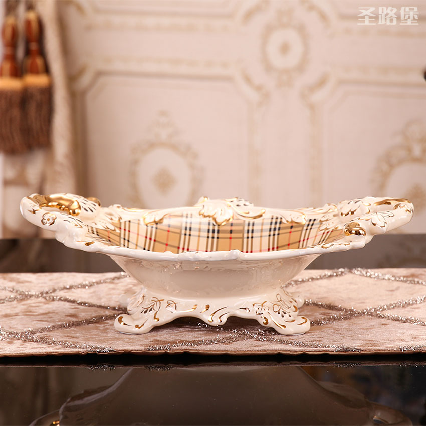 Fort SAN road creative European household ceramic bowl sitting room tea table decorations fruit bowl housewarming gift