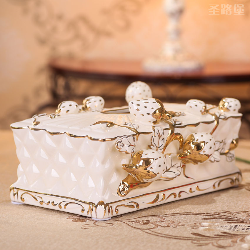 SAN road fort European ceramic tissue box home sitting room tea table cartons decorative furnishing articles creative wedding gift