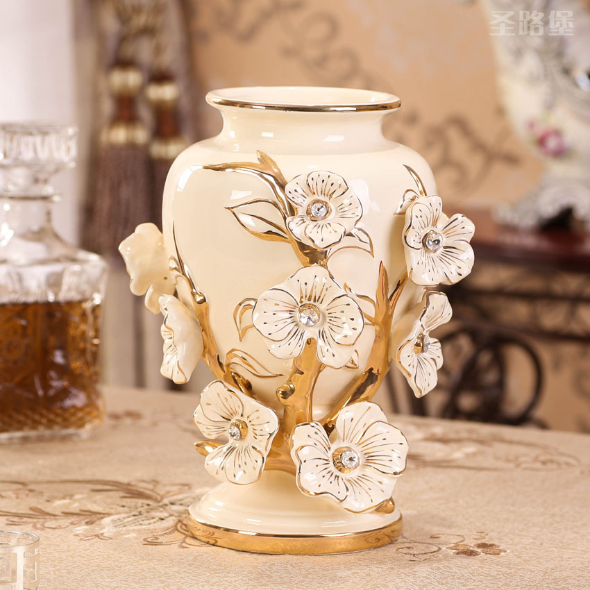 SAN road fort European ceramic vase vase furnishing articles furnishing articles sitting room adornment flower vase creative dry flower vase