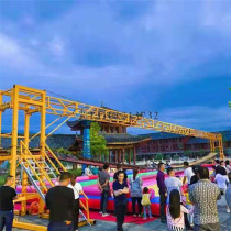 Scenic area Net red bridge swing bridge multi-person swing outdoor ecological park shouting fountain large inflatable protective air cushion