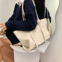 Hong Kong tide brand net red all-match high-end large bag female 2022 new woven hand-held one-shoulder underarm tote bag