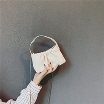 Hong Kong tide brand mini folded cloud small bag womens bag 2022 new hand-held messenger all-match chain dumpling bag