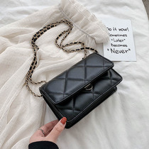 Hong Kong tide brand Western style Lingge small bag female 2022 new high-end single shoulder chain fashion simple messenger bag