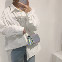 Hong Kong tide brand mini all-match ins small bag female 2022 new high-end laser messenger chain small square bag