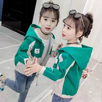 Girls  jackets 2021 spring new childrens Korean version of the foreign style jacket fashionable baseball clothes net red spring and autumn top tide