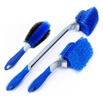Car wash tool set wheel brush combination household Blue tire brush car beauty maintenance cleaning steel ring brush