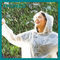 British ANOMEO adult outdoor transparent men and women waterproof mini poncho travel hooded foldable portable raincoat