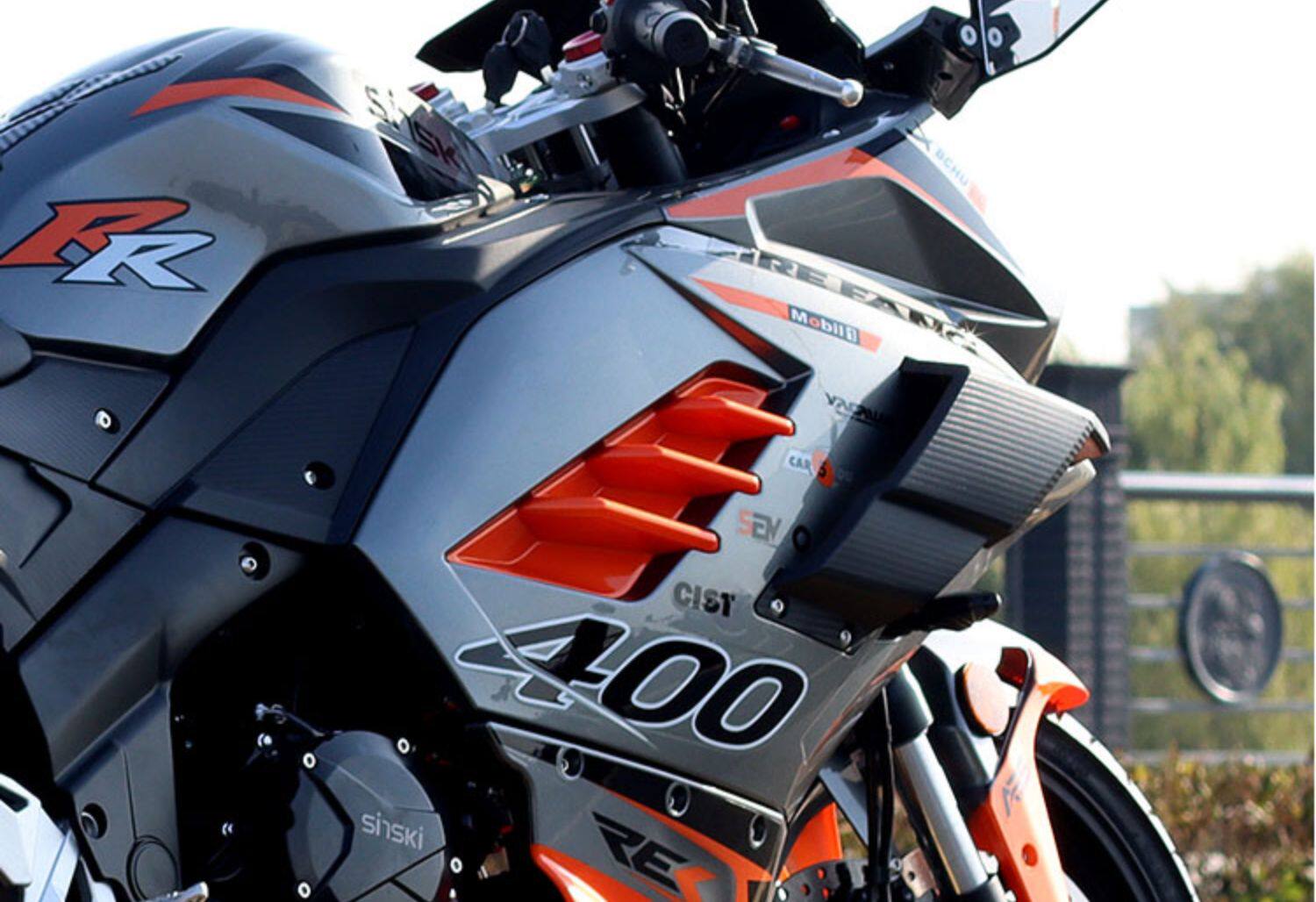 新款火牙400摩托车跑车街车蛟龙杜卡迪双缸水冷趴赛重机车可上牌