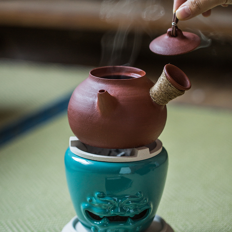 Cloud surgery in nien beast turquoise glazed ceramic wind furnace charcoal stove to boil tea set of charcoal stove kung fu tea stove tea set