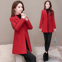 2020 autumn and winter clothing new double-sided wool coat womens middle and long Korean version of thin cashmere thickened wool coat