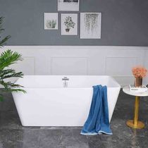 Acrylic small apartment bathtub Household adult square Japanese-style deep bubble one-piece independent bathtub 12-1 8 meters