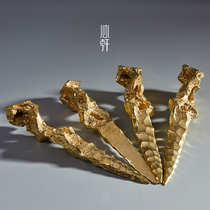 Xin Xuan hand cast pure copper tea knife tea cone cone pry Puer tea knife six gentlemen kung fu tea accessories