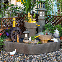 Day Style Patio Water Landscape Fishpond Fake Mountain Stairway Corner Balcony decorated with floor building Flowing Water Fountain Pendulum