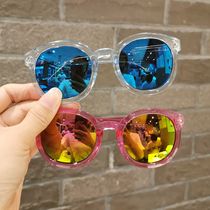 Children sun glasses transparent candy color boys and girls fashion sunglasses baby Summer UV sunglasses tide