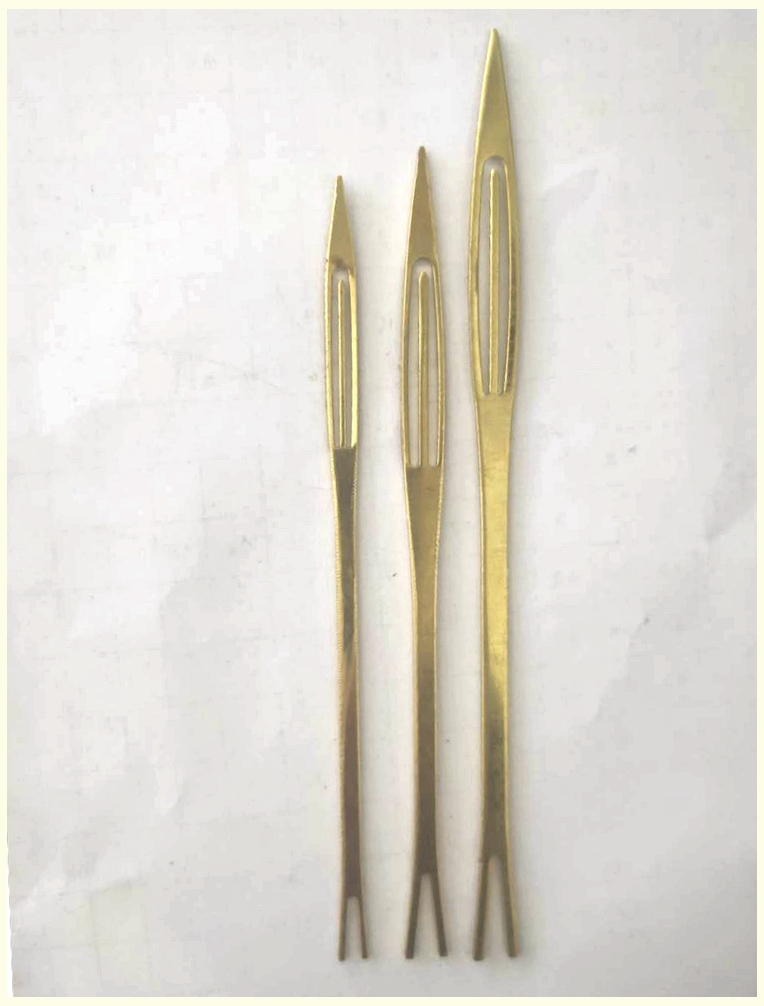 铜梭子渔网补网工具缝补鱼网线织渔网补虾笼织网编织梭子手抛网