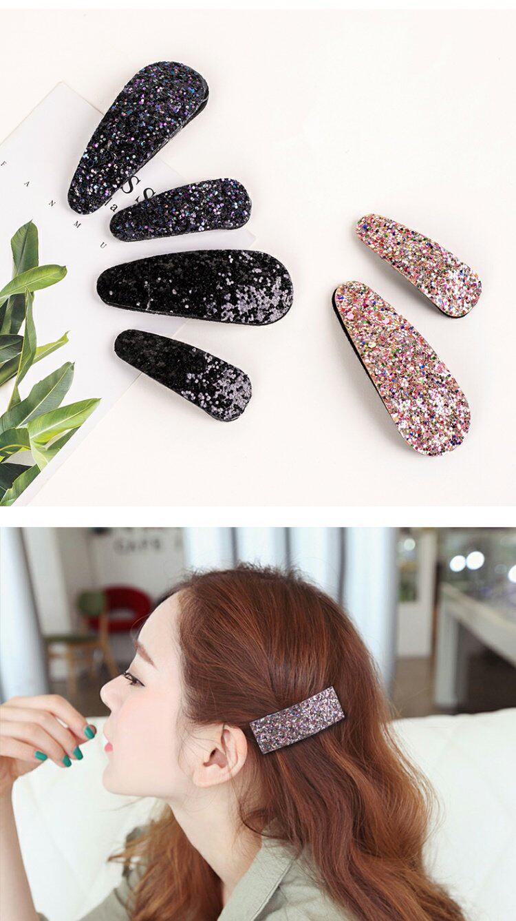 ins发夹bb夹网红发夹女韩国亮片夹子少女刘海头发夹子一字夹发卡