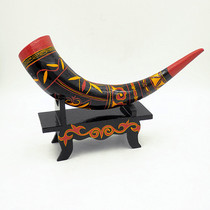 Sichuan Liangshan ethnic minority characteristic crafts Zhaojue Yi Lacquerware calf horn ornaments