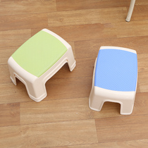 Creative plastic stool thickened adult shoe stool Childrens low stool Bathroom stool footstool square stool small bench Household