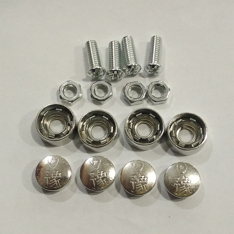 新交规车牌架防盗扣 汽车牌照框固封螺丝 河南车管所专用螺丝 豫