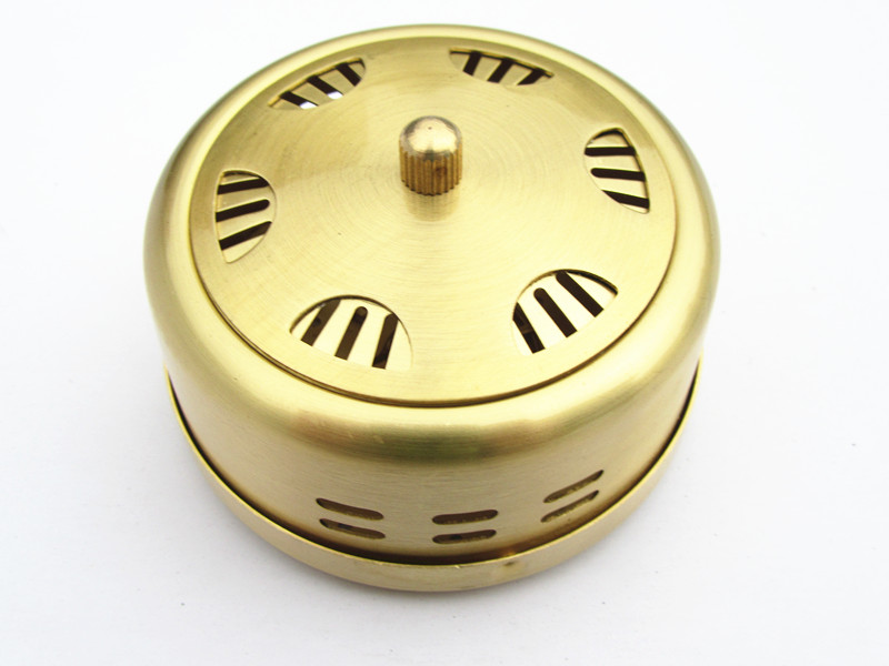 全铜加厚纯铜艾灸盒随身灸温灸器 艾条盒艾灸