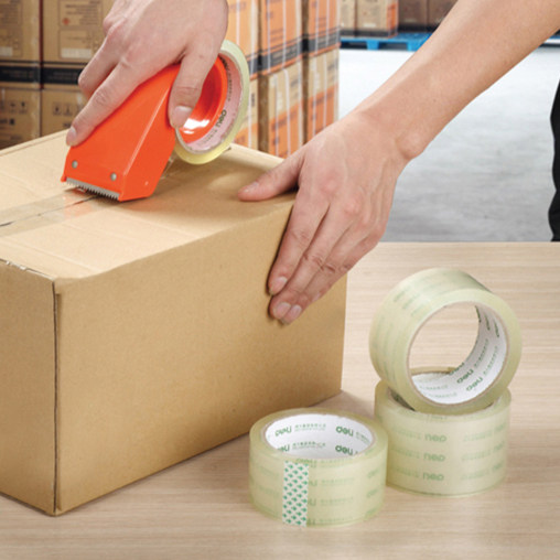 包邮得力30205透明胶带封箱胶带快递封口布4.8cm*100y不断粘性强