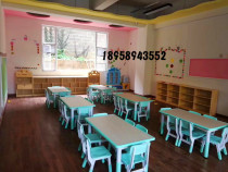 Children can graffiti can lift long square table kindergarten special six-person table learning table game painting table can be rewritten